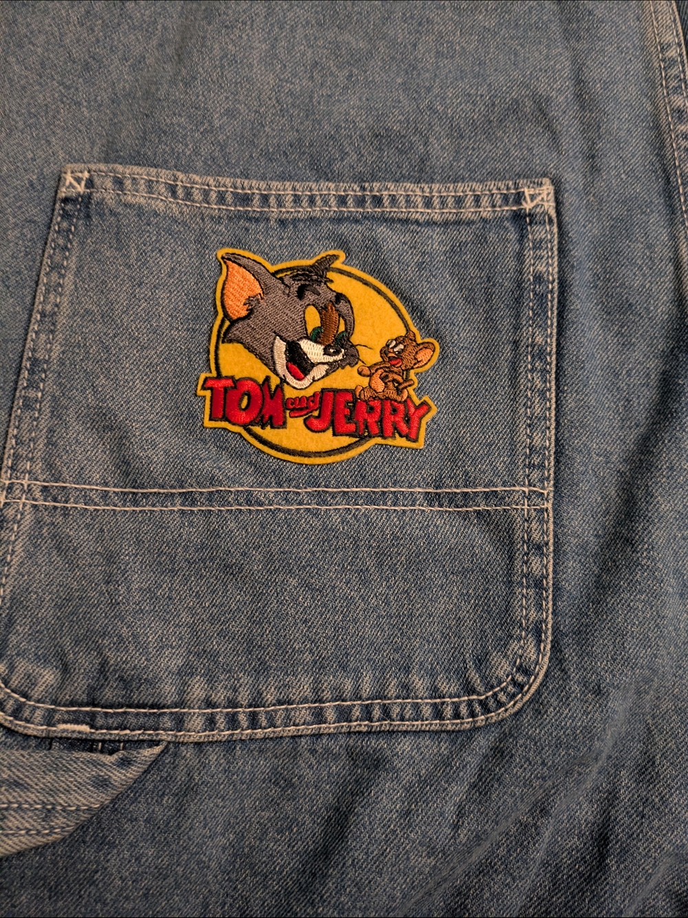 Vans Blue Denim Patchwork Overalls - Picture 9 of 10